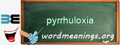 WordMeaning blackboard for pyrrhuloxia